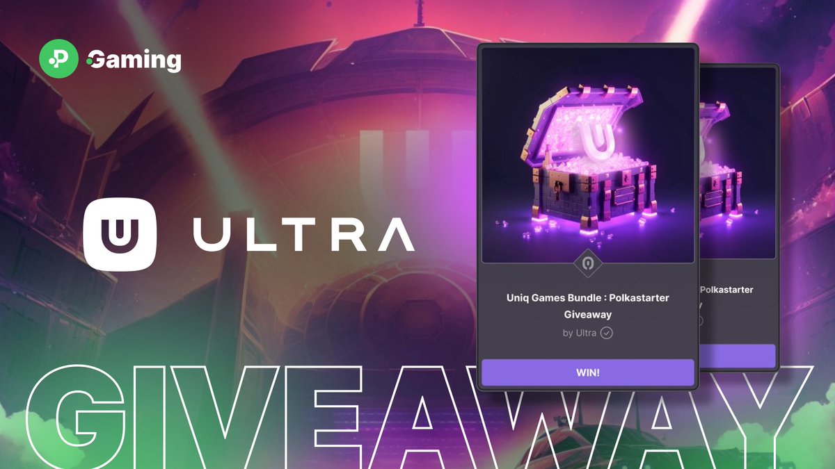 GAM3S.GG (@gam3sgg_) on Twitter photo Celebrate the upcoming launch of Ultra Games with an exclusive FREE games bundle (3 games for free) 💜💚
✅ Follow @Ultra_Platform, @ultra_io and @PolkastarterGG
✅ Like and RT 
✅ Reply w/ your fav web3 game
✅ Download Ultra: bit.ly/UltraDownload Celebrate the upcoming launch of Ultra Games with an exclusive FREE games bundle (3 games for free) 💜💚
✅ Follow @Ultra_Platform, @ultra_io and @PolkastarterGG
✅ Like and RT 
✅ Reply w/ your fav web3 game
✅ Download Ultra: bit.ly/UltraDownload