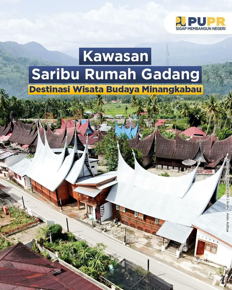 solokselatankab's tweet photo. #repost @kemenpupr 

Ada yang sudah berkunjung ke Kawasan Saribu Rumah Gadang (SRG) Kabupaten Solok Selatan, Sumatera Barat?

Penasaran dengan kawasan ini? Simak infonya pada gambar. 

#SigapMembangunNegeri #MudikAmanBerkesan #diIndonesiaAja #solsel #solokselatan #minang #sumbar https://t.co/ga11sY1qyX