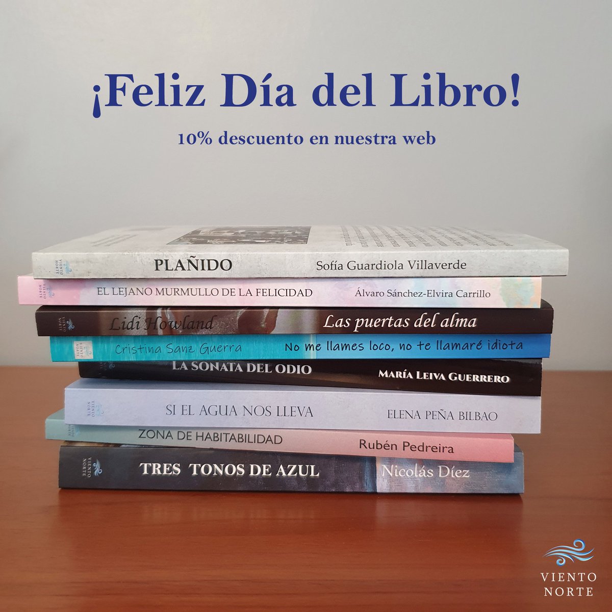 ¡Feliz Día del Libro! 

Hoy celebramos con mucha ilusión nuestro segundo Día del Libro, y queremos compartirlo con vosotros. Solo hoy todos nuestros libros tienen un 10% de descuento, tanto en versión física como en digital. 

Además, podrás conocer a tres de nuestros autores...