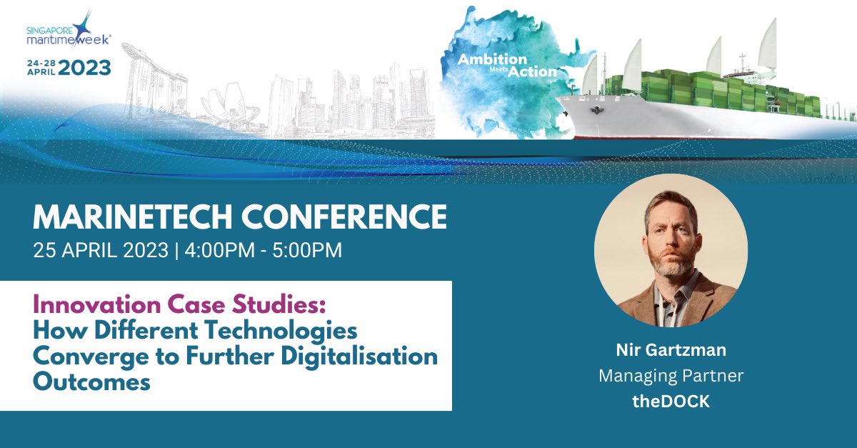 theDOCK (@thedock_hub) on Twitter photo Attending #SingaporeMaritimeWeek?
Meet <a href="/NirGartzman/">Nir.Gartzman</a>, and let us know how we can collaborate!
<a href="/sncentral_/">Startup Nation Central</a> <a href="/globalPSA/">PSA International</a> <a href="/nyklineofficial/">日本郵船 / NYK Line Official</a> <a href="/SeaAhead/">SeaAhead Bluetech Innovation</a> Attending #SingaporeMaritimeWeek?
Meet <a href="/NirGartzman/">Nir.Gartzman</a>, and let us know how we can collaborate!
<a href="/sncentral_/">Startup Nation Central</a> <a href="/globalPSA/">PSA International</a> <a href="/nyklineofficial/">日本郵船 / NYK Line Official</a> <a href="/SeaAhead/">SeaAhead Bluetech Innovation</a>
