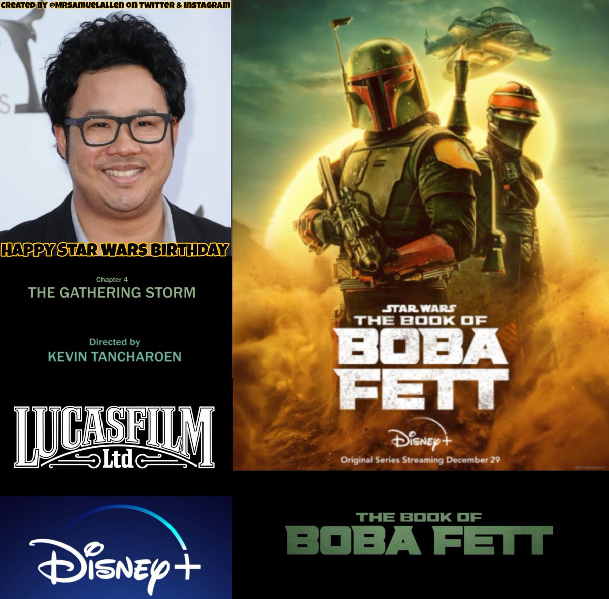 Happy 39th Birthday to <a href="/KTANCH/">Kevin Tancharoen</a>, he directed Chapter 4: The Gathering Storm for tv series #TheBookOfBobaFett. Follow him also on Instagram instagram.com/ktanch/. May he have a good one.