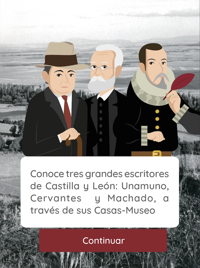 Para celebrar el #Díadellibro2023 os presentamos nuestra nueva app: "3 escritores Castilla y León" bit.ly/3escritoresCas…. Conoce a 3 grandes escritores, disfruta sus Casas-Museo y sus ciudades: #Unamuno (#Salamanca), #Cervantes (#Valladolid) y #Machado (#Segovia) #playgoxp