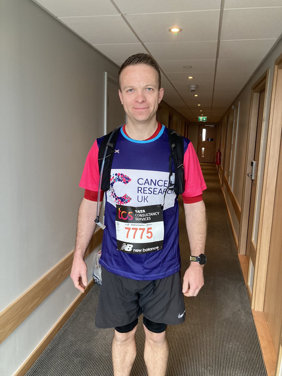 Marathon Ready - Very proud of hubby for raising money for a great cause still time to donate if you haven’t yet 
 fundraise.cancerresearchuk.org/page/leons-giv…

Good Luck to all you Marathon runners today <a href="/furryberks/">Leon Fairbank</a> <a href="/Davido744/">Prof David McWilliams</a> @