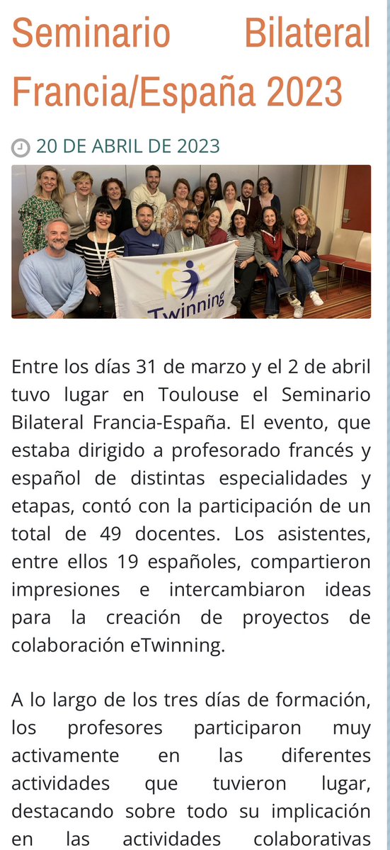 Aprendiendodey1's tweet photo. “He conocido colegas con los que trabajar sobre temas de interés. Mi centro contará el próximo curso con un proyecto eTwinning de ámbito internacional. Gracias por la oportunidad de descubrir este universo” Patricia Martínez Aragón. @eTwinningFrance @eTwinning_es @OPEECanarias https://t.co/TPuZykyviB