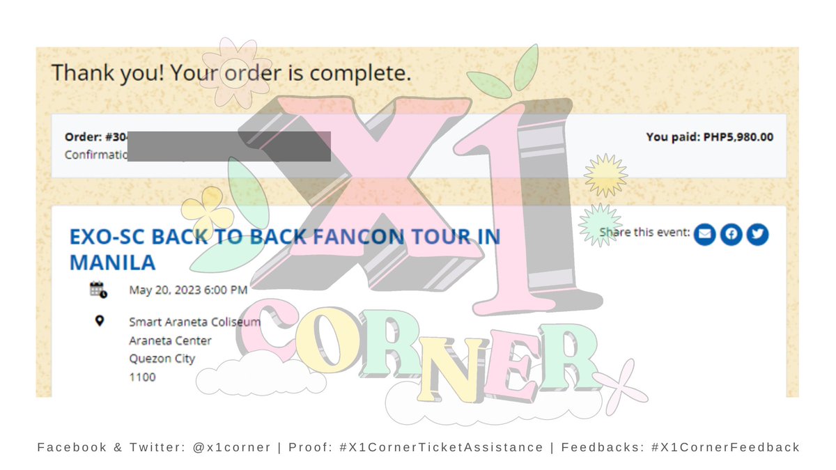 x1corner's tweet photo. 𓂃 ☆ #X1CornerTicketAssistance ᐟ

⤷ show: #EXOSCinMNL 
⤷ ticket: (1) Upperbox A https://t.co/XpN72xhV41