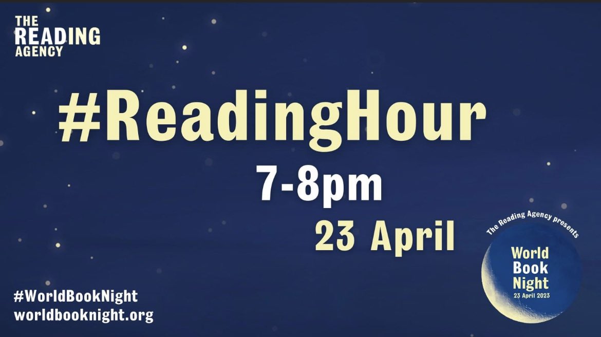 Did you know that tonight is #WorldBookNight with a dedicated #ReadingHour between 7-8pm? 

Let me know if you’re taking part and what you’re reading 📚