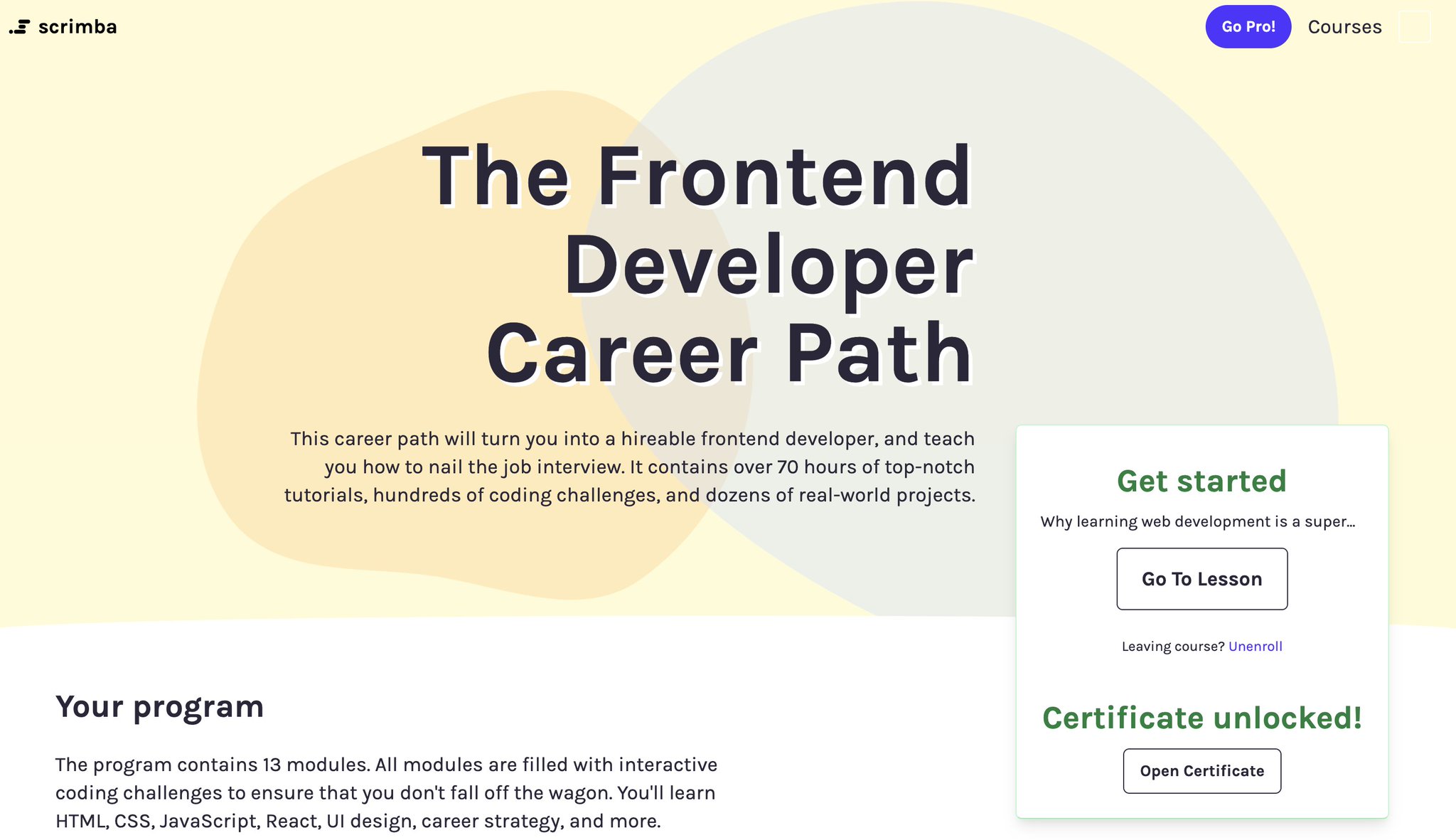 Namya on Twitter: "1. The Frontend Developer Career Path - 13 modules - 70  hours of top-notch tutorials https://t.co/9ApAzUww31  https://t.co/JBBKd2CyRU" / Twitter