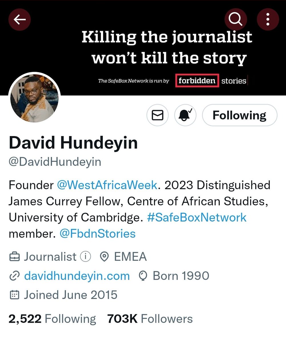 Twitter now automatically verifies all accounts with 1M followers and up. @DavidHundeyin is less than 300k shy of 1M to restore his verification. The checkmark protects him from impersonation and his followers from misinformation. PLEASE RETWEET AND LET'S HELP HIM GET TO 1M ASAP