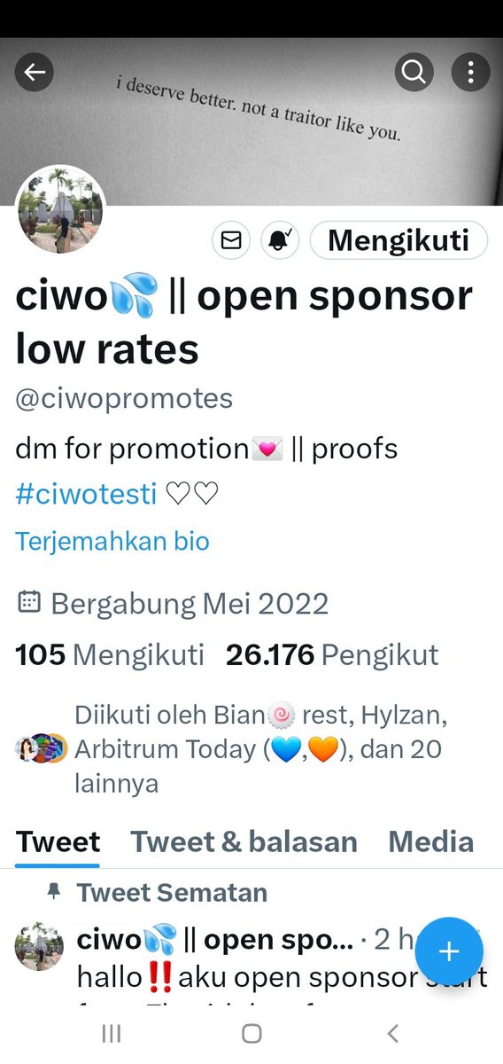 bangsombro's tweet photo. @chitaglorya3rd @ciwopromotes Done https://t.co/YbHcuIFyaS