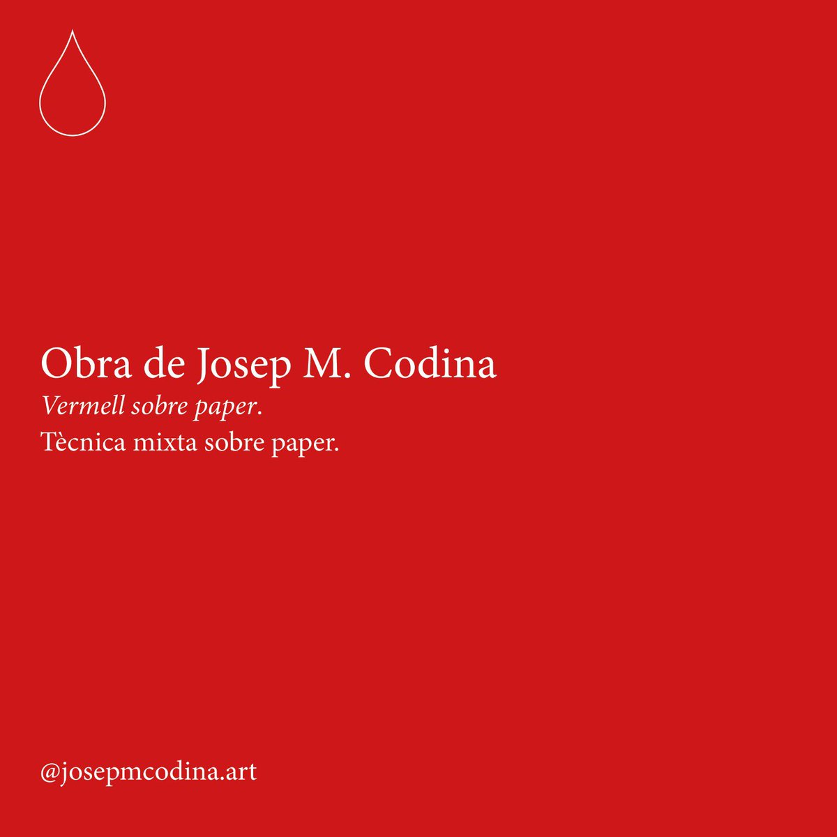 Seixantè artista de TOT ALLÒ QUE FLUEIX: SANG, TINTA, SABA: Josep M. Codina. Veure flors en el rastre de la violència, un mes d'octubre de 2017.
#sangtintasaba