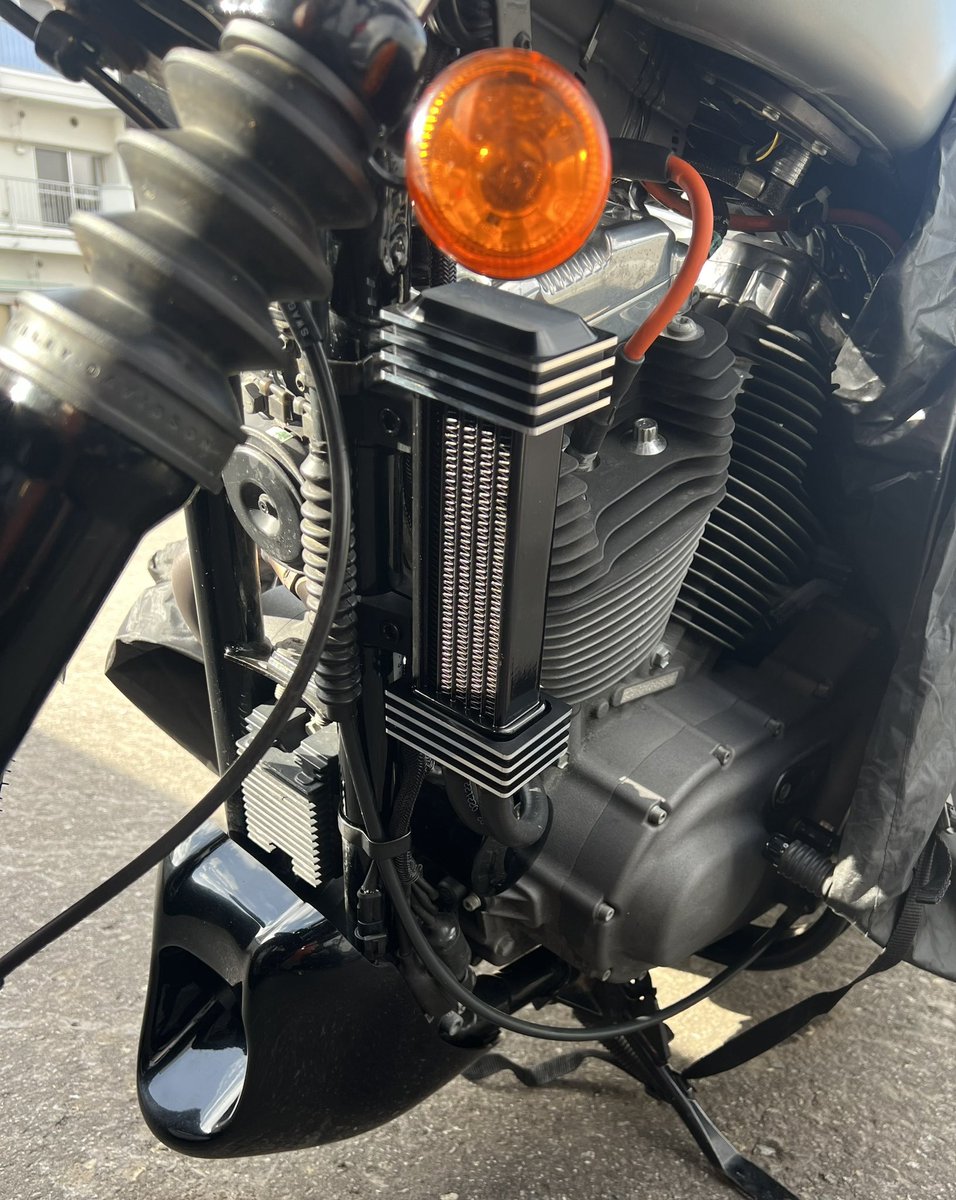 Premium_Ponkotu's tweet photo. 今回は冬季間中にオイルクーラーを取付けてもらいましたよ〜🏍
画像はBefore and Afterですよ〜😊
試運転は来週かなぁ⁉️
#HarleyDavidson
#Sportster
#XL1200N
#NightSter
#JAGG https://t.co/HJbrDNzh5F