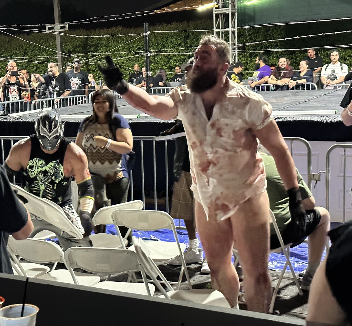 deljamesgang's tweet photo. Damn! @Thexpwwrestling #killafornia2 event was brutal af!! https://t.co/n6ersrtSRW