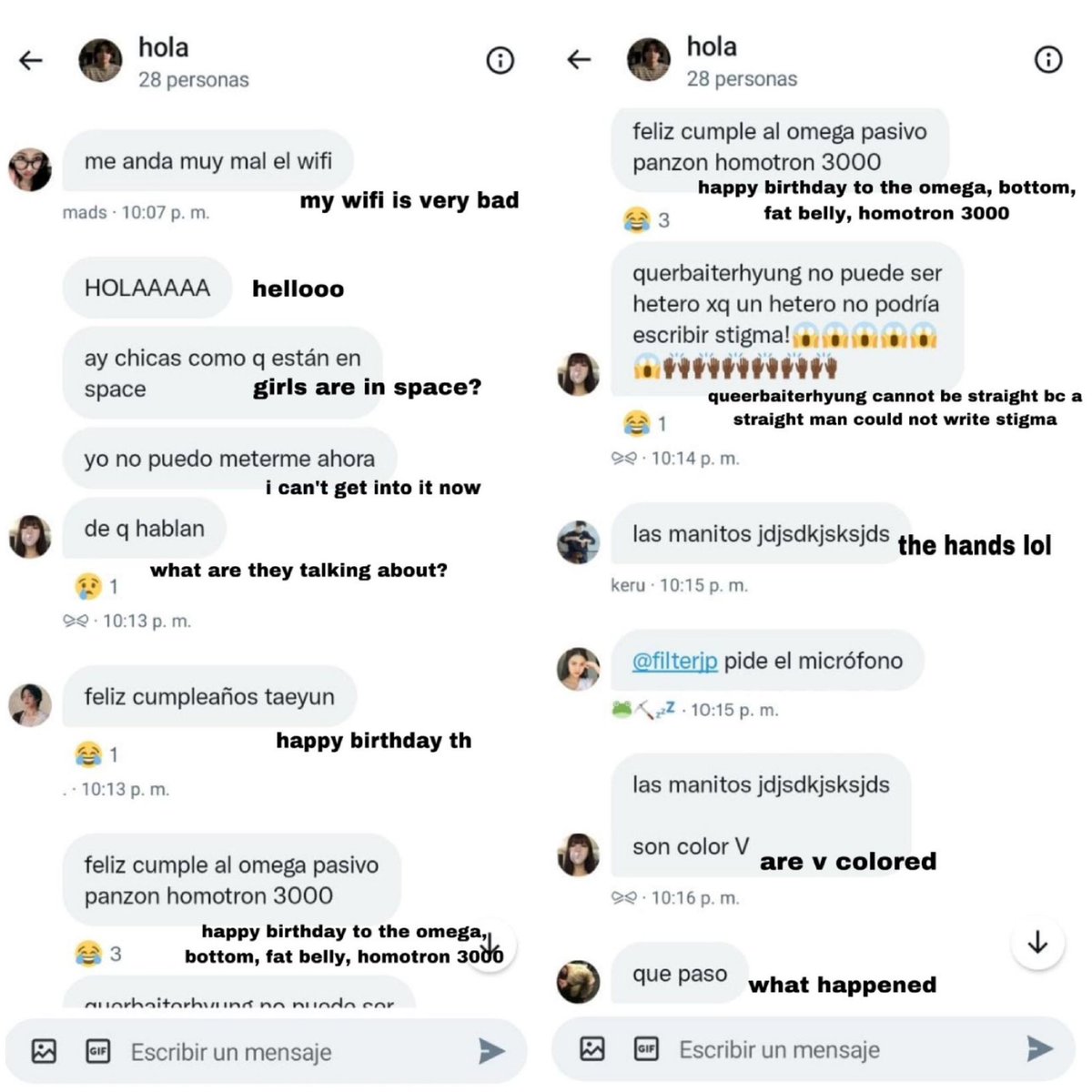 BlockForV's tweet photo. exposing a gc filled with racist comments And calling names against th / ss not mine. 

‼ mass report them 

https://t.co/RubWbKgzkP
https://t.co/QvLK9Xl0Uh
https://t.co/iw4rZjpUPf
https://t.co/CmnZWNlQcq
https://t.co/tQYByK91qr
https://t.co/ULEoh8eyMb
https://t.co/q87WT2hZ8C
+ https://t.co/JkYz7yXnaH