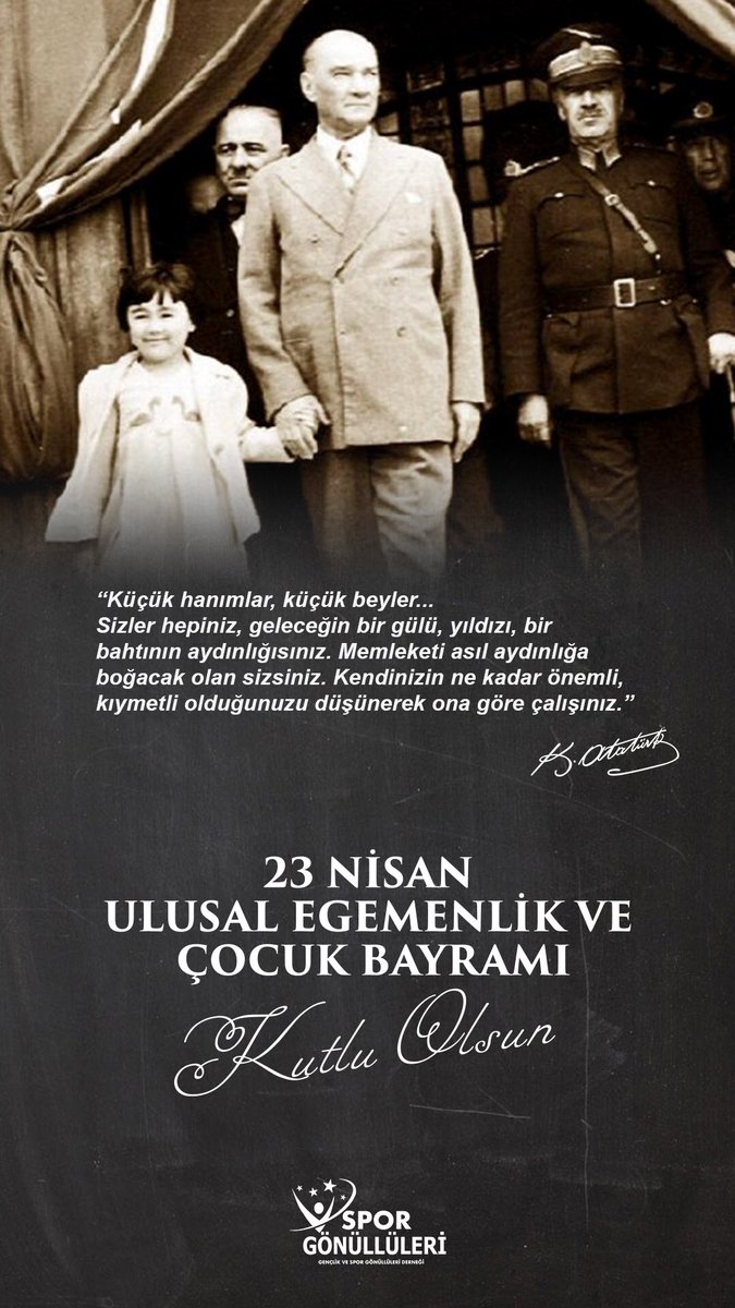sporgonulluler's tweet photo. #23Nisan Ulusal Egemenlik ve Çocuk Bayramı kutlu olsun. https://t.co/F5BffzEGrq