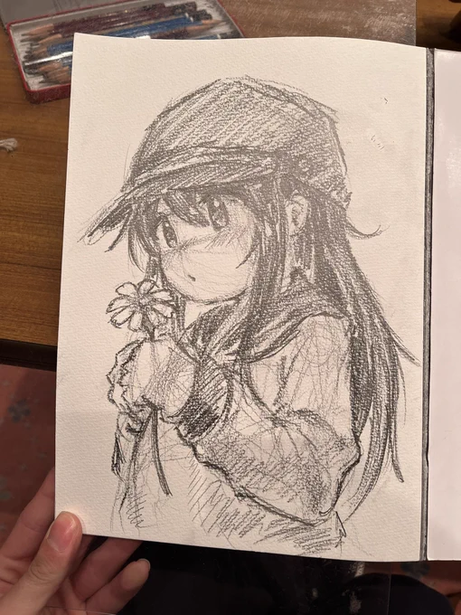 今回の西海ノ暁60ではスケブを受け付けてまして、4作ほど描かせていただきました。響ちゃんはまた今度しっかり描くとします。 