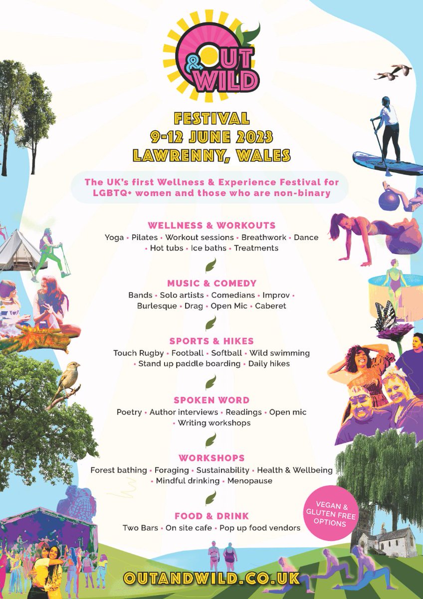 Have you got YOUR tickets yet?  The UK's only Wellness & Experience Festival for LGBTQ+ women and those who are non-binary! 🌈❤️ #outandwild #lgbtq