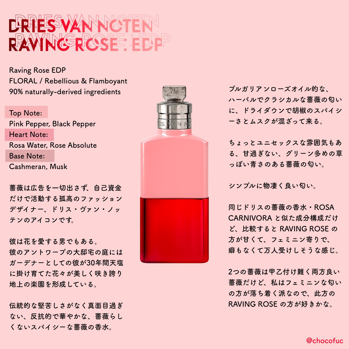 ドリスヴァンノッテンの香水がいよいよ日本でも発売されるらしいので