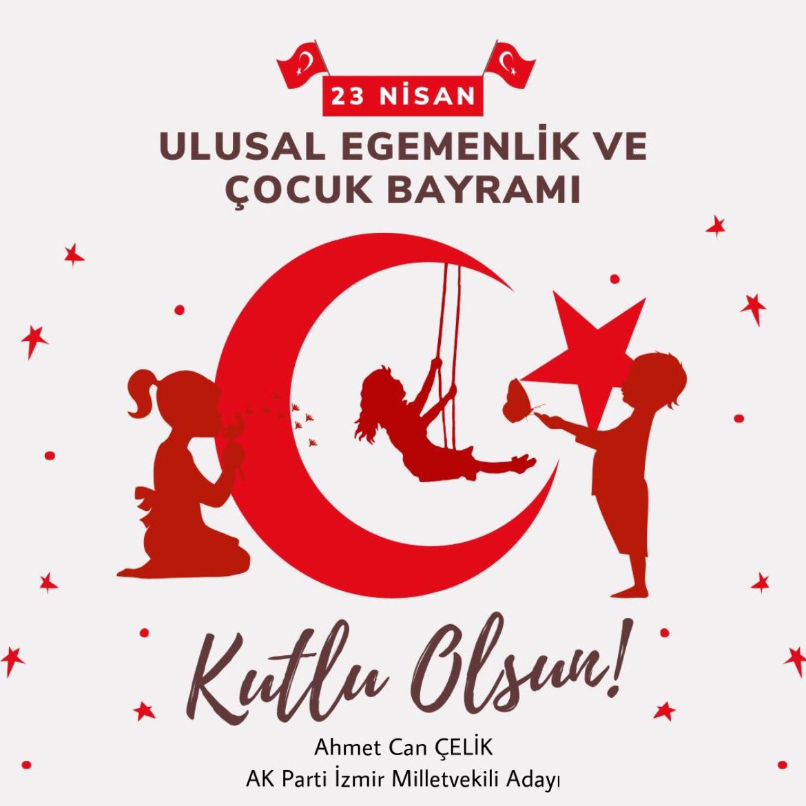 Milli iradenin sembolü Gazi Meclisimiz TBMM'nin 103’üncü yılı ve yarınlarımızın sahibi çocuklarımızın #23Nisan Ulusal Egemenlik ve Çocuk Bayramını kutluyorum. 

Başta Gazi Mustafa Kemal Atatürk olmak üzere tüm şehit ve gazilerimizi rahmetle yâd ediyorum.