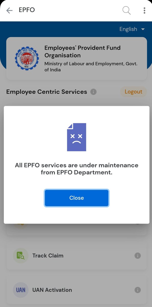 RealShivamNigam's tweet photo. Don't understand why the EPFO site is always under maintenance. I am seeing this message for the last 2 weeks continuously, and this has always been the case when it comes to EPFO. This is absurd that, as a taxpayer, you cannot login and check your passbook.@PMOIndia @FinMinIndia https://t.co/SVa7qjzU4b