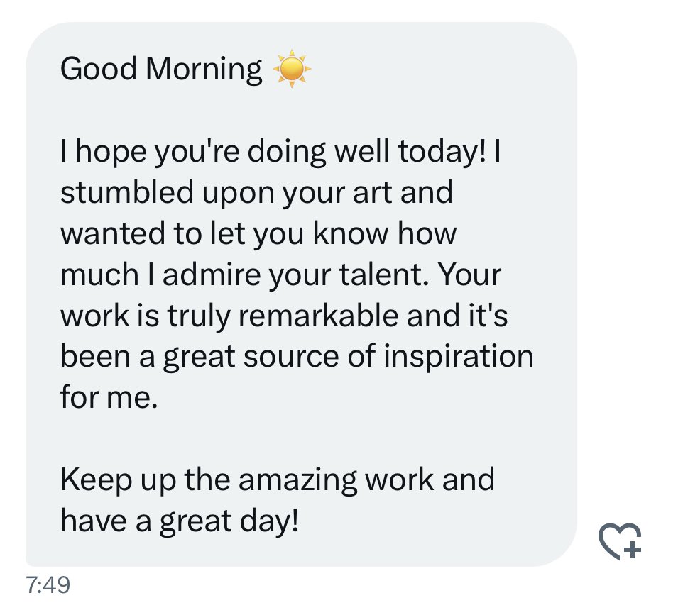 mandolinaes's tweet photo. I received a heartwarming check-in message filled with kindness, positivity, and encouragement that made me genuinely smile. It reminded me of the power of small gestures and how they can impact our well-being. I'm grateful for the person who sent the message and thankful for feeling seen and valued.