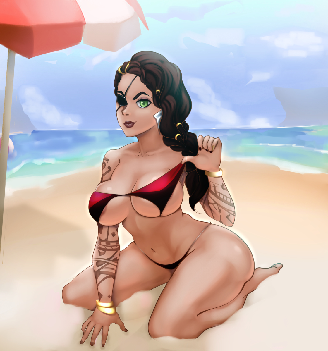 darkrobbe123's tweet photo. [R-18] Sexy bikini Samira laceartlevel1 #rule34 #nsfw #Ecchi #League_of_Legends #blackhair #bikini #samira https://t.co/SLF2BXASCF https://t.co/u6qvWg6FJD