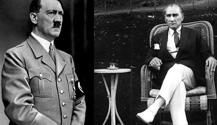 🪀Adolf Hitler, kendisinin kovduğu Alman bilim adamlarının Türkiye hükumeti tarafından kabul edildiğini, görev verildiğini öğrenince makamına çok büyük öfkeyle gelerek:

🪀“ Benim ortadan kaldırmak istediğim bu Yahudi bilim adamlarını Mustafa Kemal koruyamaz. Buna müsaade edemem”