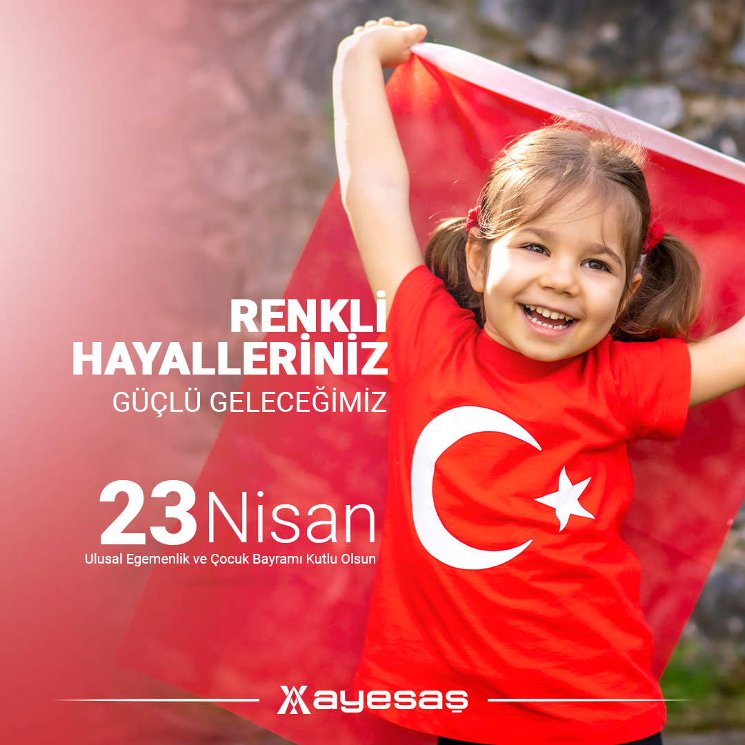 Ulu Önder Mustafa Kemal Atatürk’ün tüm dünya çocuklarına armağanı olan 23 Nisan Ulusal Egemenlik ve Çocuk Bayramı ve Türkiye Büyük Millet Meclisi’nin 103’üncü kuruluş yıl dönümü kutlu olsun! 🇹🇷
#Ayesaş #23Nisan #UlusalEgemenlikveÇocukBayramı #MustafaKemalAtatürk