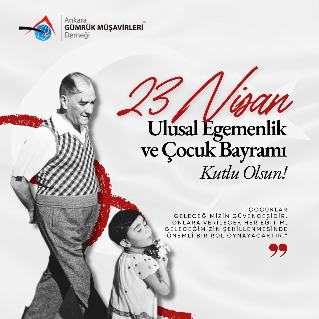 Başta Türkiye Cumhuriyetinin kurucusu Gazi Mustafa Kemal Atatürk’ü, Kurtuluş Savaşı’nın tüm kahramanlarını saygı, minnet ve rahmetle anıyor, çocuklarımızın ve tüm ulusumuzun 23 Nisan Ulusal Egemenlik ve Çocuk Bayramını kutluyoruz.