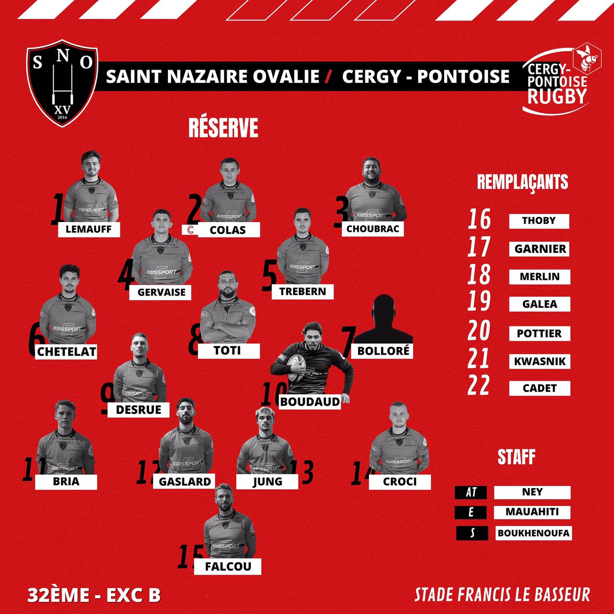 snovalie's tweet photo. Voici la composition pour ce 32eme 🏴‍☠️

Bon match ! 

#SNO https://t.co/5ZJKsOttoK