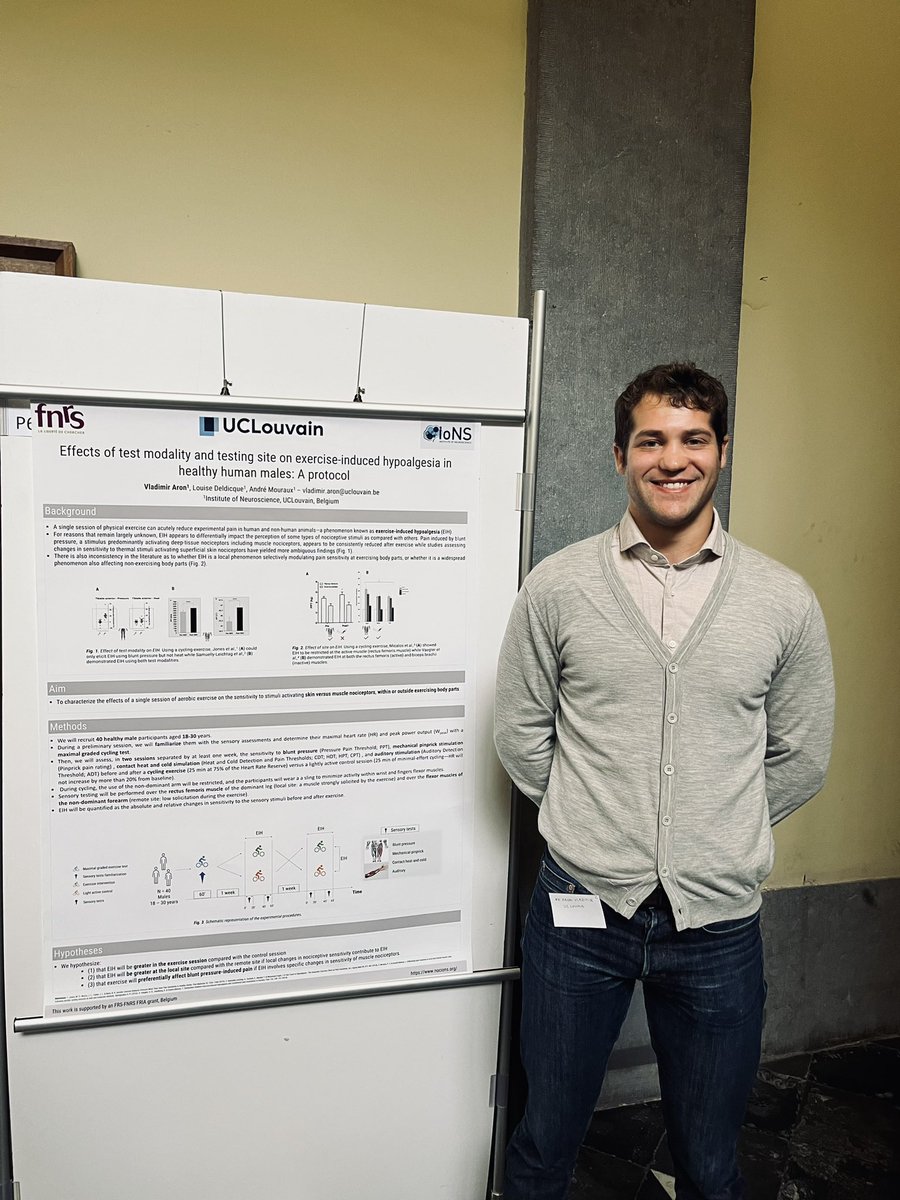 Sincerely happy to present the protocol of the first study of my PhD project at the BPS Young Researchers’ Day.

Great to see clinicians and researchers brought together !! 🤝

Thanks to the organizing committee for making this event possible !!
#pain #exercise #uclouvain #ghent