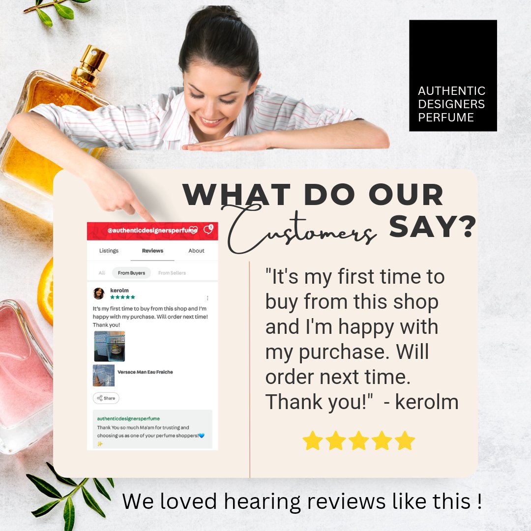adponlineshop's tweet photo. We love hearing reviews like this! 🙂💚
Thank you for your patronage! By shopping with us, you support local businesses. ✨ 
#authenticdesignersperfume #veryaffordablefragrances #getyours https://t.co/6T3gV5pCEb