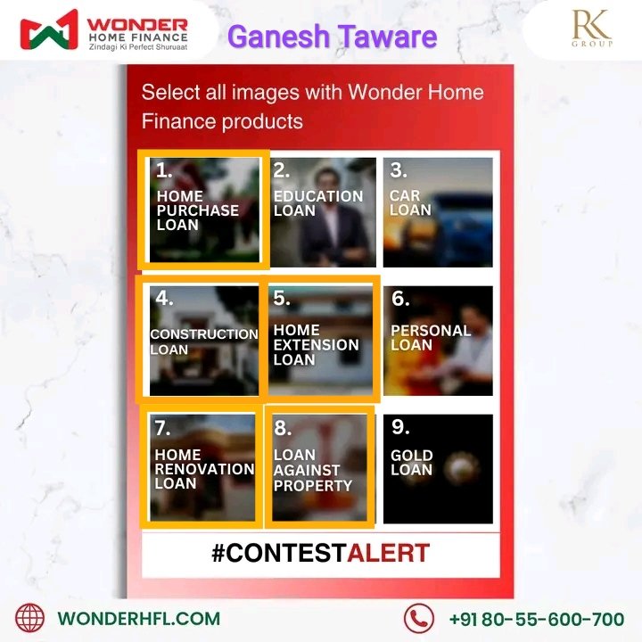 Ganesh_Taware24's tweet image. 1⃣..HOME PURCHASE LOAN
4⃣..CONSTRUCTION LOAN
5⃣..HOME EXTENSION LOAN 
7⃣..HOME RENOVATION LOAN
8⃣..LOAN AGAINST PROPERTY
〰️〰️〰️〰️〰️〰️〰️〰️〰️
#Contest2023 #contest #InstagramContest #contestalert
@wonderhfl
@anublue30
@SonaliNandy8
@Rekhajadhav11
@JayJayantiRoy1
@JayshreeMalhot6