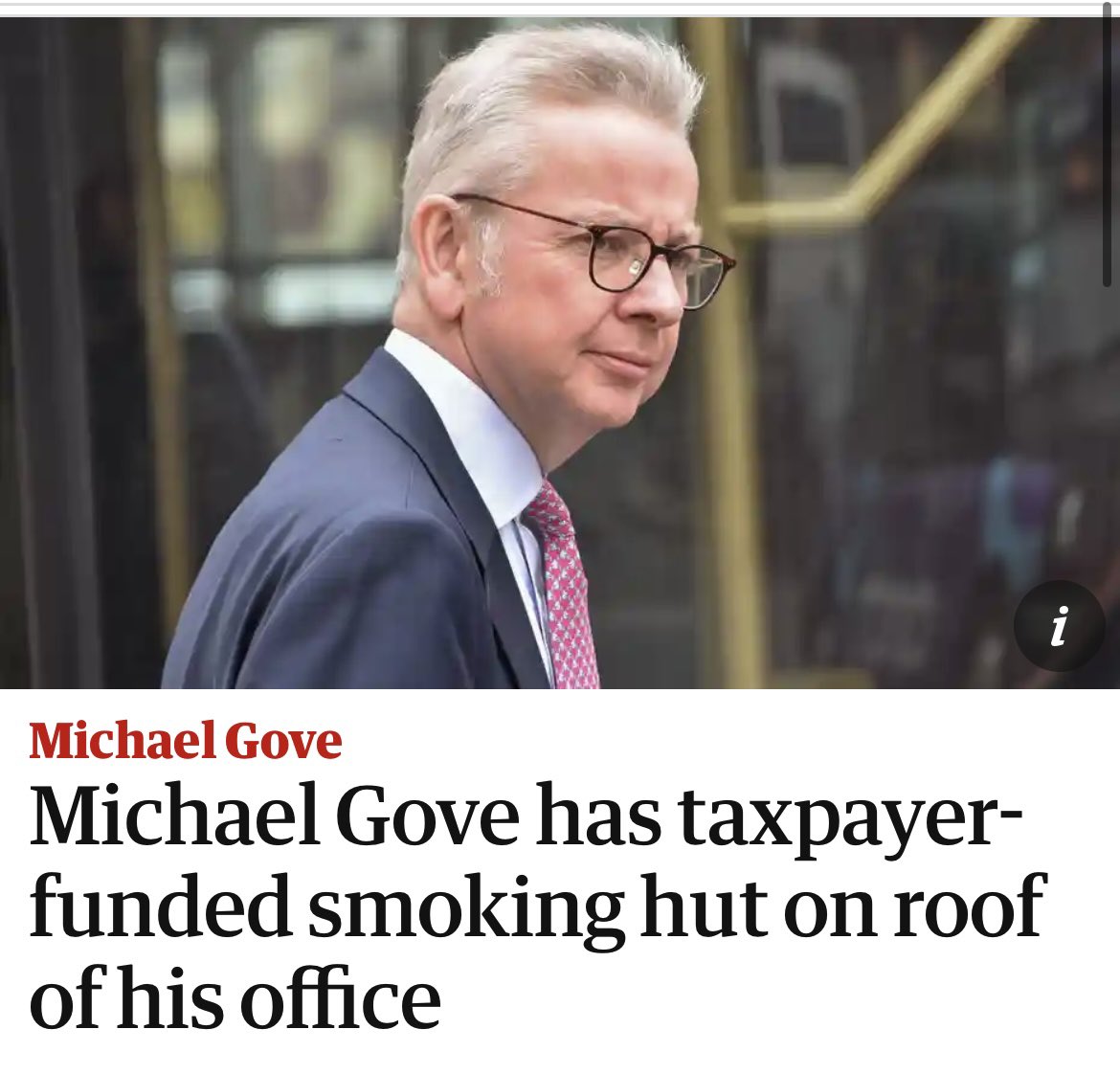 Tories: ‘People could eat if they didn’t waste their taxpayer funded benefits on Netflix and fags’

Also Tories: ‘The taxpayer should build me a private smoking hut on the roof of my office.’