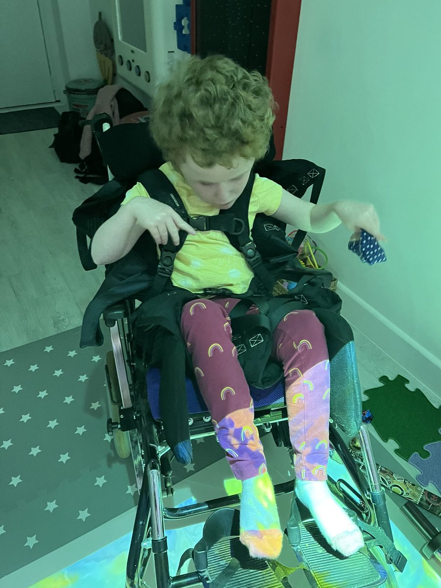 marjorie_and_me's tweet photo. Yesterday C and I visited @SensoryMagic again. Ally is amazing and adapted the session to meet Cโs needs and how she was feeling.
Please note:
C is holding a scrunchie in her RIGHT hand! This is fantastic ๐๐ผ
#PMLD #SensoryRoom #MakingMemories #Freelance #PersonCentredSupport https://t.co/MlMzQFnHBe