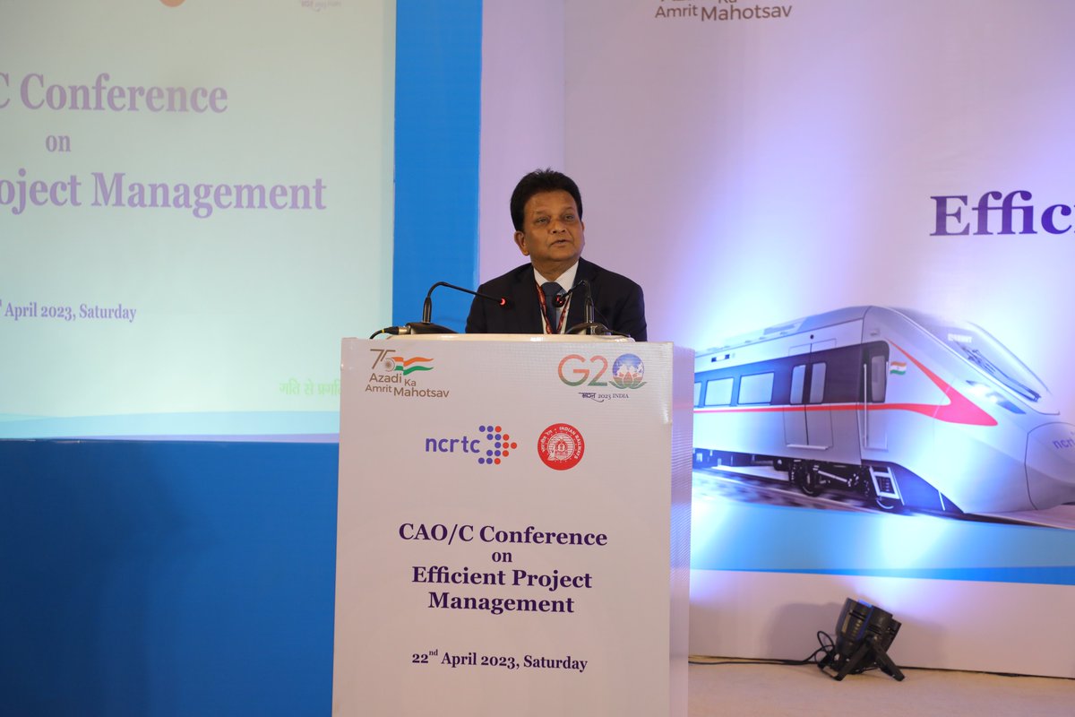 officialncrtc's tweet photo. #NCRTC conducted a workshop on ‘Efficient Project Management’ for all Chief Administrative Officers (Construction) of Indian Railways in presence of Shri @lahotiak Chairman &amp; CEO, Railway Board, and Shri Roop Narayan Sunkar, Member Infrastructure, Railway Board. #GatiShakti https://t.co/gTUWjhJ4BF