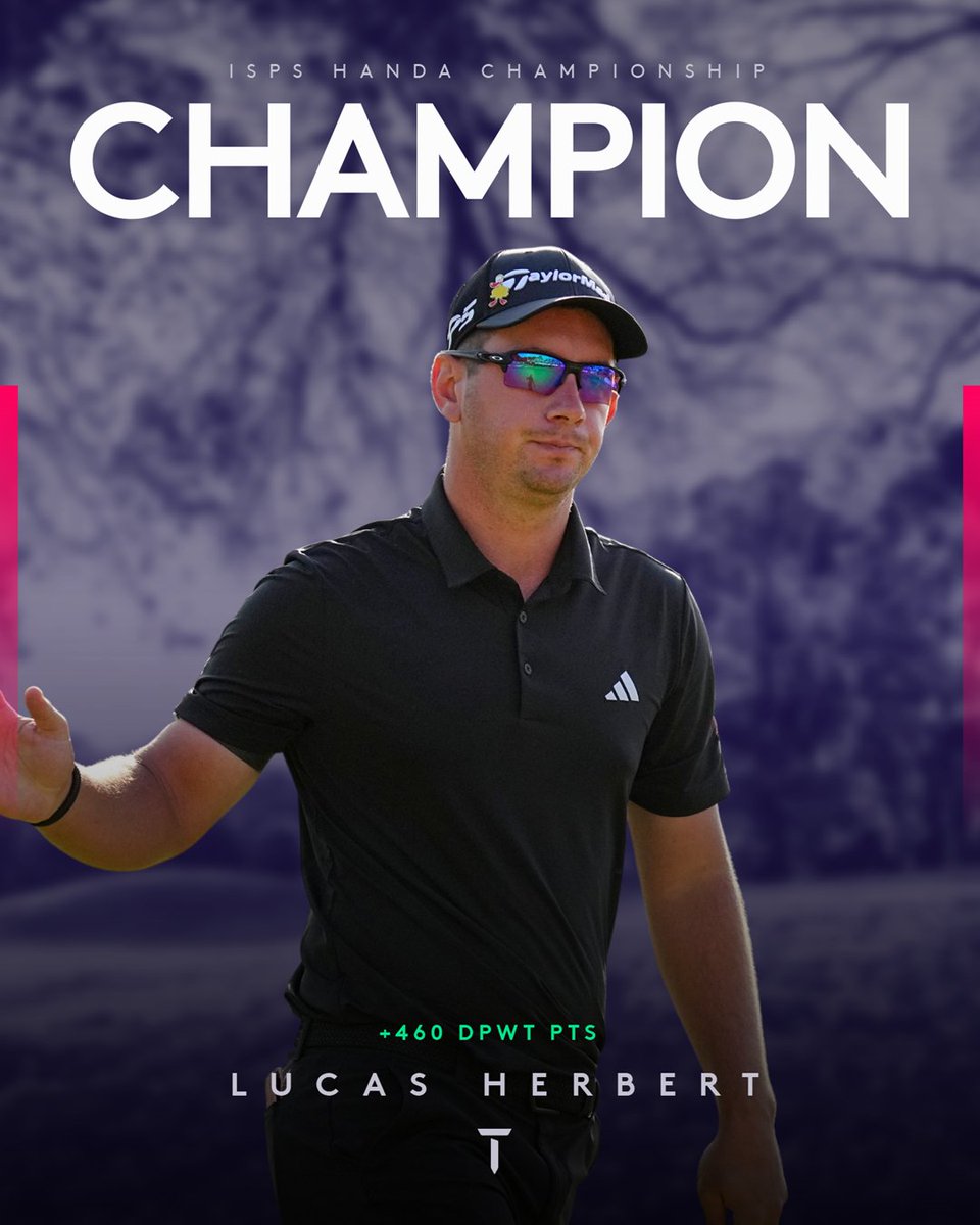 A third win on the DP World Tour for Australia's Lucas Herbert 🏆

#ISPSHandaChampionship