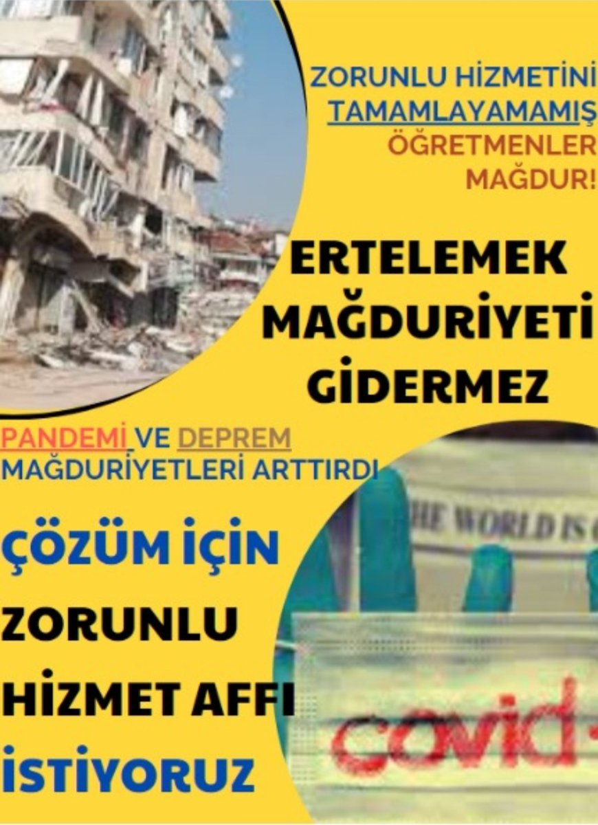 <a href="/RTErdogan/">Recep Tayyip Erdoğan</a> Sayın Cumhurbaşkanım…
ZORUNLU HİZMET AFFI İÇİN müjdenizi bekliyoruz…
Binlerce öğretmen ve aileleri sizlerden gelecek ZORUNLU HİZMET AF HABERİNİ bekliyor.
#MebZorunluyuErtelemeAffet