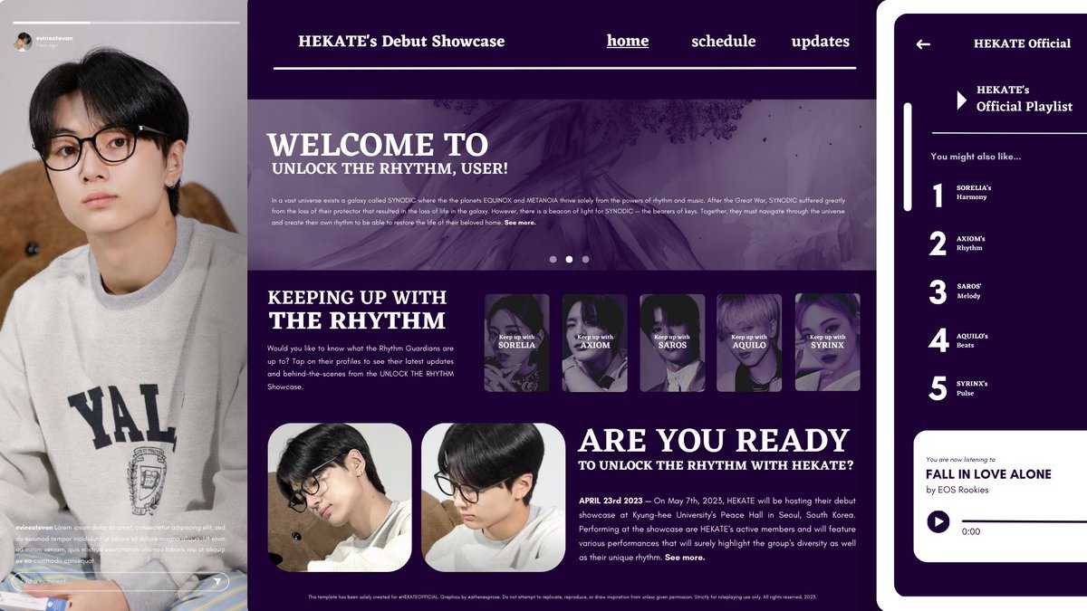 ㅤ

       SNS.   UPDATE   —    ☻   CALVIN
       O4:O8        PM    ╱     O4. 23. 23 
      ╰╮ Unboxing  of HEKATE's  PR
                Kit,  I'm  very  honored!  😄
ㅤ
ㅤ