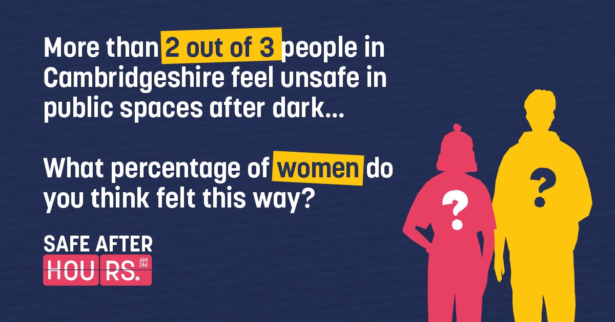 KnowViolenceAW's tweet photo. 76% of the women we surveyed said they feel unsafe or in danger in public spaces alone, after dark.  
 
There are things you can do to help make her feel #SafeAfterHours.  
 
Visit our website to learn more: https://t.co/n9nvn03hkN https://t.co/lRsNRUDnSm