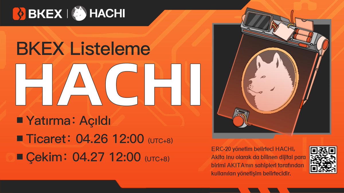 💯#BKEX Yeni Listeleme | @AKITA_network #HACHI/USDT Listeleniyor #BKEX🚀🚀 🔸Ağ: ERC20 🔸Ticaret: 12:00 on Apr. 26 (UTC+8) ⏭Detaylar: bkex.zendesk.com/hc/en-us/artic… #Bitcoin  #cryptocurrency #BKEXNewListing