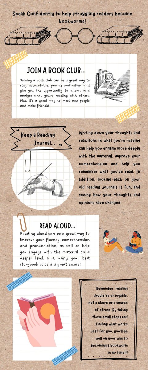 Not a big reader? No problem! Our new infographic is full of easy and fun tips for developing a love for books, and let's get inspired! #SpeakConfidently #ReadingMotivation #BookishCommunity