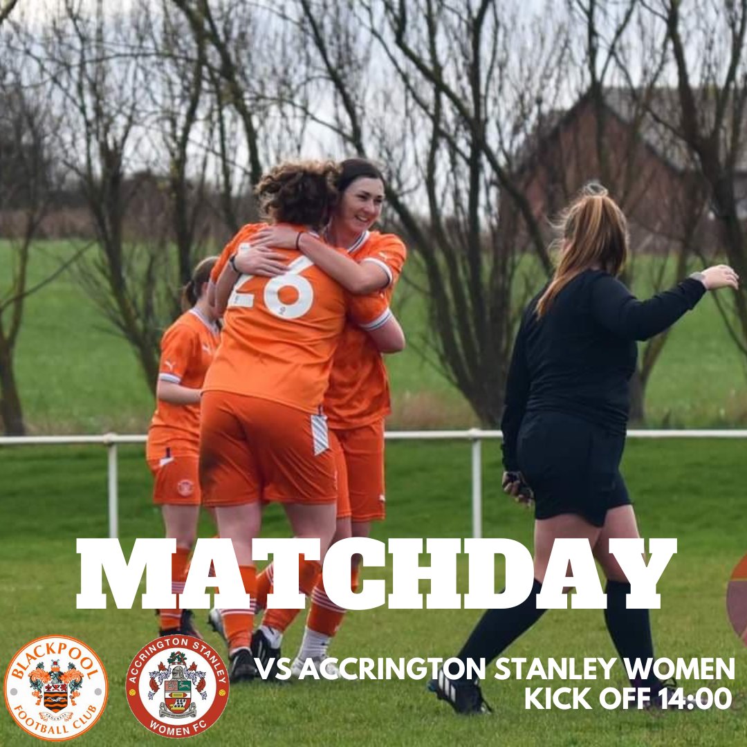 This afternoon our ladies host an inform Accrington Stanley Women's side. 

Three points for the Seasiders will move  Blackpool FC Ladies to the top of the league table. 

🆚 Accrington Stanley 
🏟️ Hassra Sports Pavilion 
⏰ 14:00
🎟️ Free Entry