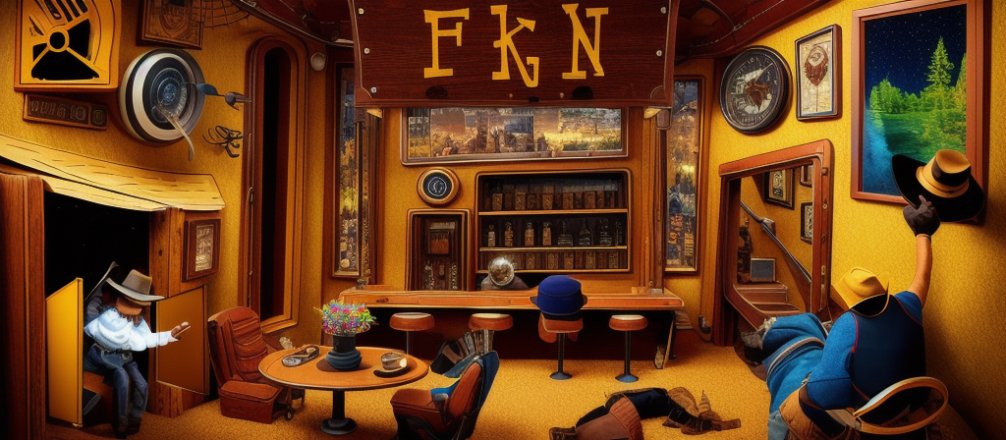 mr_e_kolesnikov's tweet photo. Which #FKN bar do you prefer - one drawn by our @FknArtist 🎨❤️🏴‍☠️ or the one recreated by artificial intelligence? Let us know in the comments below! 🎨🤖🍻 #ArtistVsAI #BarWars #CheersToWeekend https://t.co/V9MnQc195d