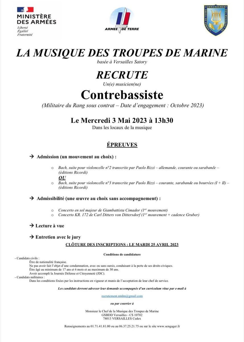 laurentarandel's tweet photo. Derniers jours pour postuler à la @musique_tdm. Les éventuels retardataires ne seront pas châtiés! 😊 https://t.co/Opy8u4fV2n