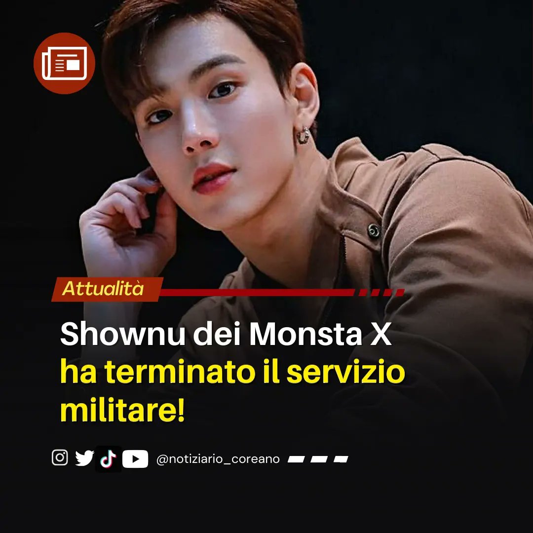 Notiziario_NC's tweet photo. (🪖) Shownu dei #MONSTAZ ha finalmente terminato il suo servizio militare obbligatorio!
Ben tornato Shownu!🩷 https://t.co/vuPXe9yLPR