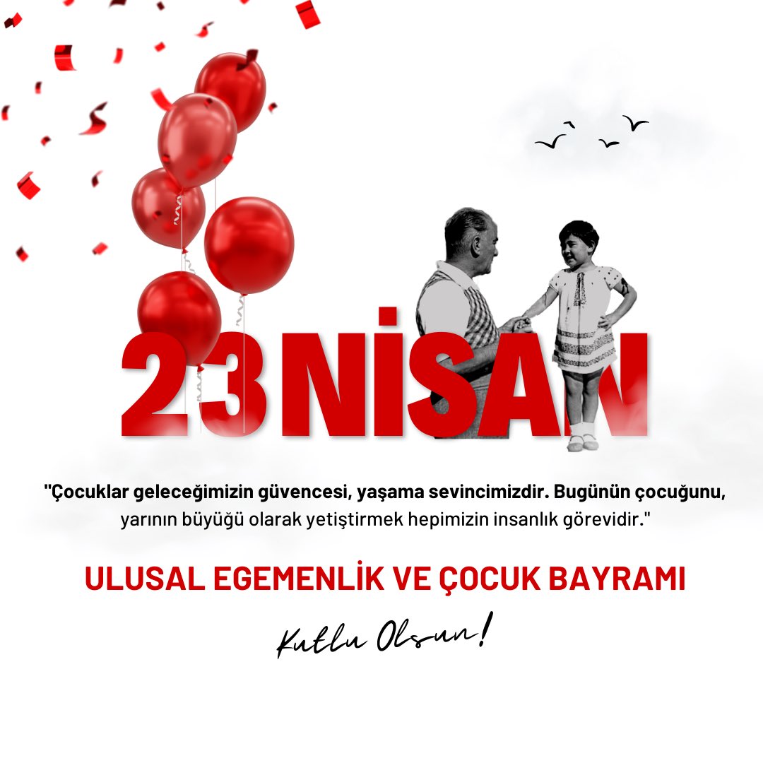 YayalarO's tweet photo. "Egemenlik ulusundur. Türkiye Büyük Millet Meclisi’nden başka hiçbir makam, ulusun alınyazısında etkin olamaz." Mustafa Kemal ATATÜRK 

Tüm Dünya Çocukları Mutlu Olsun!
23 Nisan Ulusal Egemenlik ve Çocuk Bayramı Kutlu Olsun!❤️🤍❤️🤍🇹🇷🇹🇷
#23NisanKutluOlsun https://t.co/ymIJNy5oqr