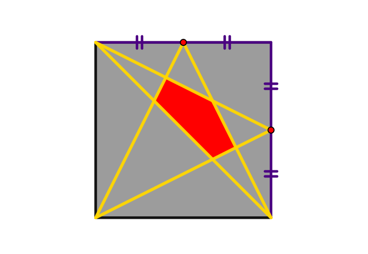 panlepan's tweet image. #Puzzle #WFIS #GeometrySnacks🍩
What fraction of the square is shaded in red ?