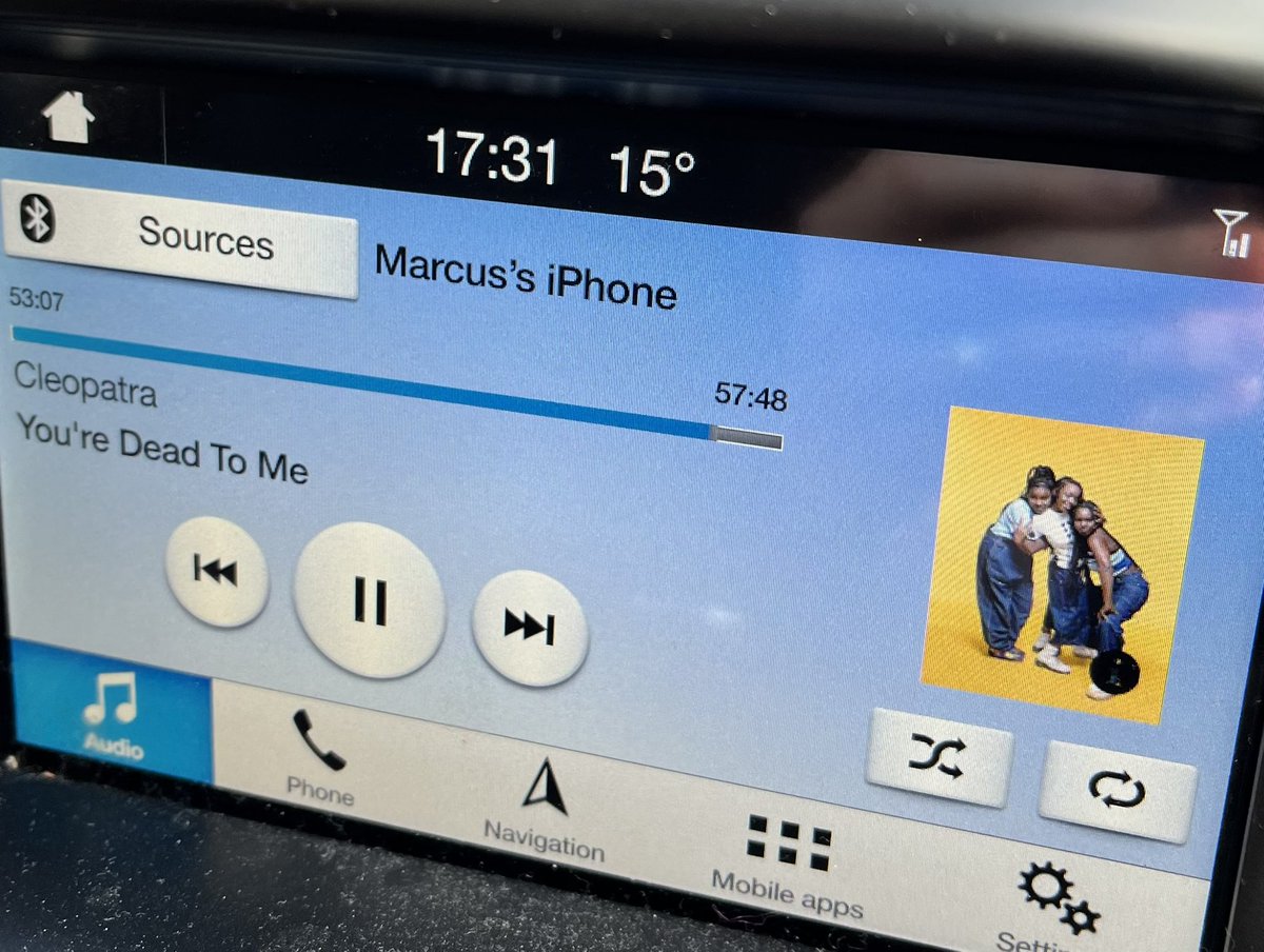 M_Churchill24's tweet photo. @greg_jenner Car stereo got a bit confused by this weekends episode.
Or did it…? #cleopatra #cominatcha https://t.co/Kudz0wdE3B
