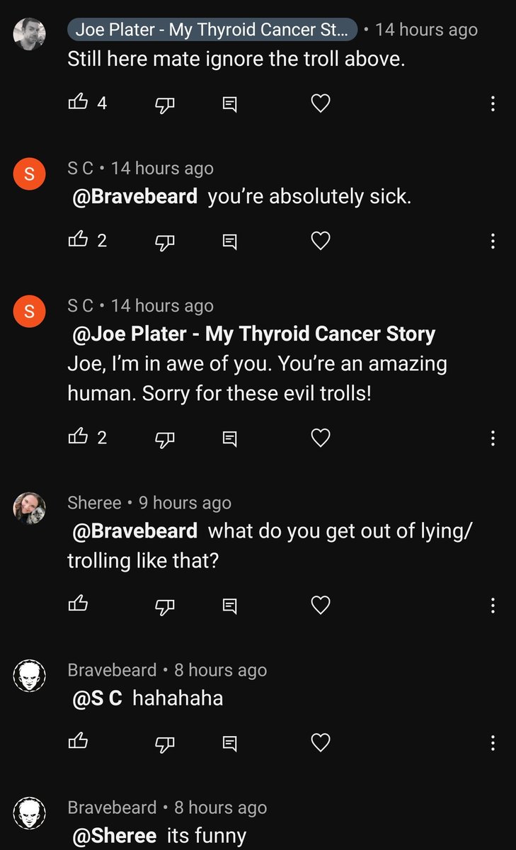 Its dickhead of the week time! 

We have cowardbeard today! 

Who responded to someone else's comment telling them I died 2 weeks a go, obviously I didn't. He then we back and deleted his comment but left the ones admitting he thought it was funny. #Cancer #thyroidcancer