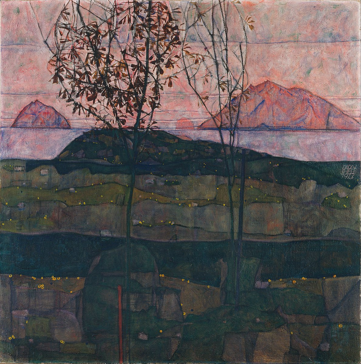 エゴンシーレ 絵画 エゴン・シーレ （Egon Schiele、1890-1918） 『日没』 （Setting Sun）